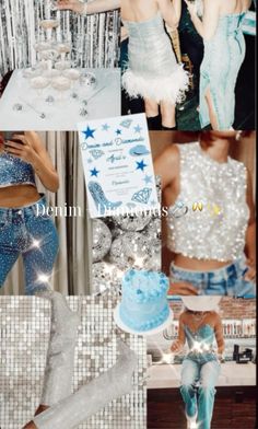 Denim and diamonds bachelorette Denim And Diamonds Bachelorette Party, Bachelorette Party Themes Outfits, Diamonds Bachelorette, Rhinestone Outfits, Denim On Denim Outfits, Denim And Rhinestones, Bachelorette Party Nashville, Bachelorette Outfit Themes