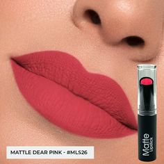 Ebo Matte Finish Lipstick Waterproof Long Lasting Mls26 Dear Pink A Matte Lipstick boasts a more Saturated and uniform color. This creates a bold look that makes the lips the focu Glam And Glitter, Glitz And Glam, Matte Lipstick, Makeup Lipstick, Lip Makeup, Beauty Makeup, Long Lasting, Lips, Makeup