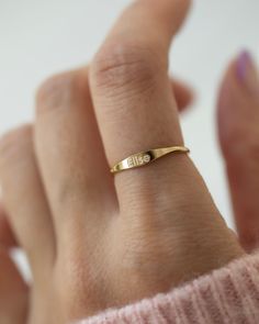 Personalized Rose Gold Birthstone Ring For Promise, Personalized Rose Gold Promise Birthstone Ring, Personalized Rose Gold Birthstone Promise Ring, Elegant Personalized Adjustable Birthstone Ring, Elegant Personalized Rings For Anniversary, Classic Custom Name Jewelry For Promise, Personalized 14k Gold Initial Ring For Promise, Dainty Adjustable Signet Ring For Anniversary, Classic Gold Sterling Silver Birthstone Ring