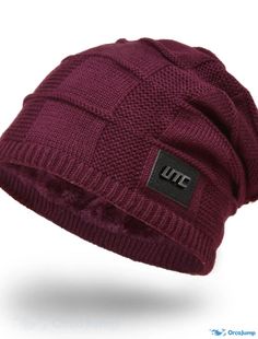 OrcaJump - Plus Velvet Winter Warm Knitted Running Caps for Men and Women - Protect Ears, Great for Skiing, Hiking, and Cycling - Breathable Winter Cap, Outdoor Acrylic Beanie, Casual Knitted Hats For Winter Sports, Breathable Solid Hat For Winter, Casual Hats For Winter Sports, Breathable Solid Winter Hats, Breathable Winter Hats, Solid Breathable Winter Hat, Sports Beanie For Winter