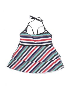 Unbranded Swimsuit Top Size: Large White Swimwear - used. 82% Polyamide, 18% Elastan, Stripes | Swimsuit Top White Stripes Swimwear - Used - Size Large Striped Sleeveless Lined Swimwear, Sleeveless Striped Lined Swimwear, Striped Stretch Sleeveless Tankini, Striped Sleeveless Stretch Tankini, Fitted Striped Tankini For Vacation, Striped Sleeveless Fitted Swimwear, Fitted Striped Sleeveless Swimwear, Striped Fitted Sleeveless Tankini, Striped Swimwear