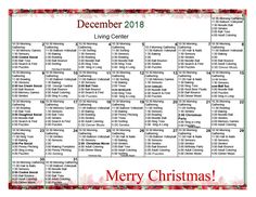 a christmas calendar with the words merry christmas