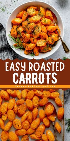 Are you ready for a healthy eating idea? Roasted Carrots make the perfect simple, healthy side dish! Affordable and easy to make with olive oil, garlic powder, and herbs. Try this quick and easy dish tonight! Carrots In Oven, Oven Roasted Carrots, Side Dish Ideas, Best Side Dish, Best Thanksgiving Side Dishes, Thanksgiving Food Sides, Vegetable Side Dish, Recipe For Dinner, Olive Oil Garlic