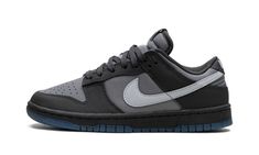 The Nike Dunk Low "Anthracite" is a neutral-colored, versatile look for the classic sneaker.  A combination of materials in hues of grey can be found throughout the design, with Cool Grey ripstop nylon appearing on the mid-panel and grey leather landing on the perforated toe.  Anthracite-colored synthetic nubuck overlays add to the shoe’s greyscale look.  A white leather Swoosh is found on either side of the shoe.  “Nike” detailing can be seen on the heel and on the tongue tag.  Underfoot, a dar Jordan New, Shoes Streetwear, Pretty Shoes Sneakers, Cinderella Shoes, Shoe Wishlist, Swag Girl Style, Shoe Nike, Hype Shoes, Stadium Goods