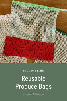 the free pattern for reusable produce bags