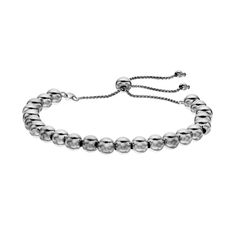 Simple, yet chic, this beaded bolo bracelet is sure to be a wardrobe staple. BRACELET DETAILS Length: adjusts to 8 in. Clasp: slider Metal: sterling silver  Size: One Size. Gender: female. Age Group: adult. Elegant Beaded Bracelets With Sliding Knot, Resizable Silver Beaded Bracelets, Elegant Silver Bracelet With Sliding Knot, Elegant Silver Resizable Beaded Bracelets, Silver Beaded Bracelets With Sliding Knot, Formal Adjustable Sterling Silver Bracelet, Adjustable Elegant Sterling Silver Bracelet With Silver Beads, Elegant Adjustable Sterling Silver Bracelet With Beads, Silver Jewelry With Sliding Knot And Round Beads