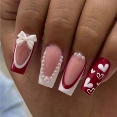 3d Red Coquette Bow Frenchies Nails Nwt 24 Piece Press On Nails. Never Used. Comes With Mini Nail File & Tape. Nail Glue Sold For A $2 (Ask Me Or Add To Your Bundle). 2 For $15 Any Nail Set 3 For $20 Any Nail Set 4 For $25 Any Nail Set 5 For $30 Any Nail Set Cute October Nails Short, Red And White Nails Valentines Day, Valentines Day Acrylic Nails Coffin, Valentine Toes Nails, Acrylic Bow Nails, Aniversary Gifts For Him, Bow Valentines Nails, Nail Designs Unique Different, Square Acrylic Nails Valentines