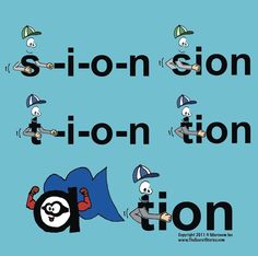 an image of cartoon characters with the words slow - on and slow - on in different languages