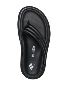 Shop black The Attico chunky-sole leather flip flops with Express Delivery - Farfetch Mens Sandals Fashion, Aesthetic Grunge Outfit, Fashion Belts, Leather Flip Flops, Mens Slippers, Sandal Fashion, Mens Sandals, Grunge Outfits, Open Toe