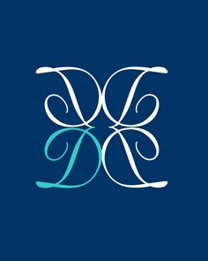 the letter b is made up of swirls and lines on a blue background with white letters