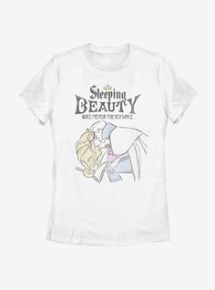 100% CottonWash cold; dry lowImportedListed in women's sizes Disney White Pre-shrunk T-shirt, White Pre-shrunk Disney T-shirt, Disney T-shirt With Front Print, Disney T-shirt With Front Print For Fan Events, Fashion Show Themes, Disney Sleeping Beauty, Disney Tees, Womens T Shirt, Tshirts Online