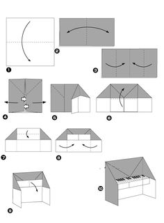 how to make an origami house that looks like it is in the air