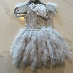 Brand New With Tags. Silver Bebe Tutu Du Monde Dress. Baby First Birthday Dress, Sewing Designs, Girls Denim Dress, Onederland Birthday Party, First Birthday Dresses, Sleeveless Knit Dress, Bebe Baby, Baby Style, Denim And Lace