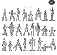 an image of various poses for animation