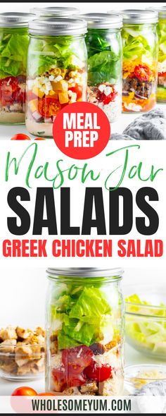 Mason Jar Salad Salads Broccoli, Salads Vegetarian, Meal Salads, Kale Salads, Bean Salads, Side Salads