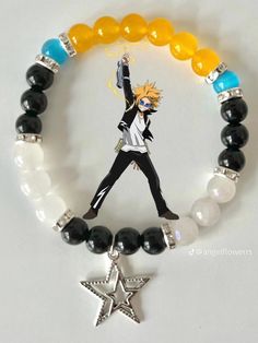 My Hero Academia Bracelet, Mha Bracelet Ideas, Scene Bracelets, Mha Merch, Beaded Bracelet Diy, Glowing Glasses, Cool Bracelets