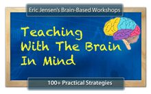 a blackboard with the words teaching with the brain in mind and an image of a human