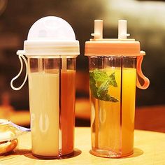 Color: Green 600ml Straw Bottle, Juice Cup, Drinks Design, Flavored Drinks, Office Items, Bottle Gift, Cup With Straw, Tea House, Drinking Cup