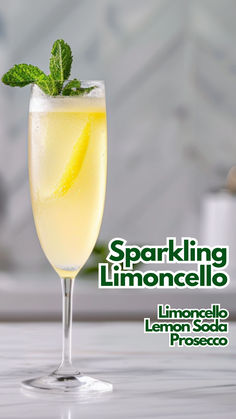 Crafting a Sparkling Limoncello Cocktail offers a refreshing twist with its lively blend of zesty limoncello, crisp Prosecco, and fizzy sparkling lemon soda. It’s a favorite for its light and refreshing taste, perfect for sipping on a warm day. The subtle hint of mint adds just the right touch of freshness, making it a go-to for social gatherings or a relaxing evening. #sparklinglimoncello via @mybartender Lemon Cello Prosecco Spritzer, Limoncello And Prosecco, Limecello Recipes, Lemoncello Spritzers Recipe, Lemon Cocktails, Bridal Breakfast, Limoncello Cocktail, Drink Smoothies