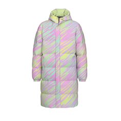 Pastel Gradient Zebra Aesthetic Unisex Long Puffer Jacket - Etsy