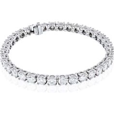 Sparkle and elegance come together in our mesmerizing 11.51 Carat 14K White Gold Round Cut Tennis Bracelet. This exquisite piece is the epitome of timeless beauty, making it a must-have for every jewelry aficionado. With a total carat weight of 11.51, this bracelet is adorned with round cut diamonds that captivate the eye with their remarkable brilliance.Crafted with utmost precision and attention to detail, this tennis bracelet showcases the finest craftsmanship. Each diamond, weighing 0.30 car Luxury Platinum Diamond Bracelet With Brilliant Cut, Diamond White Platinum Bracelet For Formal Occasions, Luxury Platinum Diamond Cut Bracelet, Exquisite Platinum Diamond Bracelet With Brilliant Cut, Exquisite Platinum Tennis Bracelet With Diamond Accents, Luxury Gold Bracelet With Brilliant Cut Diamonds, Platinum Tennis Bracelet With 17 Jewels For Anniversary, Elegant Diamond White Gold Jubilee Bracelet, Classic Platinum Diamond Bracelet For Wedding