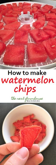 how to make watermelon chips in the microwave or on the stove top with instructions