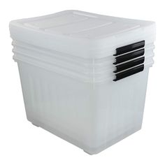 PRICES MAY VARY. Demensions: 22.83"L X 16.54"W X 14.96"H Sealed buckle, dust-proof and moisture-proof, to ensure item tidy storage Large-capacity storage box can be used to store bulky items such as clothes and quilts Transparent design to view items without opening the bin Roller design at the bottom of the bin, which saves effort when carrying and moving, and without scratching the floor Clear Storage Bins, Roller Design, Clear Storage, Plastic Storage Box, Plastic Storage Bins, Lid Storage, Plastic Box Storage, Transparent Design, Storage Bin