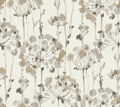 Flourish Beige Wallpaper from the Modern Artisan II Collection by Candice Olson Blue Grey Wallpaper, Candice Olson, Dandelion Clock, Rustic Bouquet, Antique Bottle, York Wallcoverings, Metallic Wallpaper, The Grove, Burke Decor