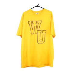 Vintage yellow WU Jerzees T-Shirt - mens x-large Good Style, College Hoodies, Colour Yellow, Shirt Fits, Yellow Fabric, Style T Shirt, Fabric Cotton, Not Available, Shirts Tops