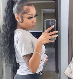 High Ponytail Hairstyles, Birthday Hairstyles, Hair Ponytail Styles, Hair Laid