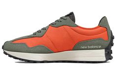 New Balance 327 'Dark Blaze Natural Indigo' MS327TB Casual Orange New Balance Sneakers, Orange Low-top Sneakers For Fall, Fall Orange Low-top Sneakers, Dunk Low Nike, New Balance 327, Green Suede, Nike Dunk Low, Nike Dunks, Retro Inspired