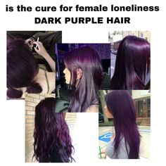 Purple Hair Inspo Color, Purple To Black Hair, Hair Color Ideas Dark Purple, Purple On Black Hair, Dark Black Purple Hair, Black Violet Hair Color, Purple Hair Outfit What To Wear With, Dark Purple Hair Black Women, Dark Purple Hair Aesthetic