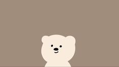 a white teddy bear standing in front of a brown background with the words, i love you