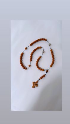 "Rosario de barro con filigrana bordada en la cruz, red clay rosaries handmade in oaxaca  Size 18\" long" Red Clay, Prayer Beads, Rosary, Bead Charms, Mother’s Day, Beauty Book, Charms, Accessory Gift, Ships