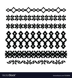 a set of black and white geometric designs