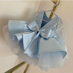 Elegant Blue Princess Dress For Baptism, Light Blue Elegant Tutu Dress For Wedding, Elegant Light Blue Tutu Dress For Wedding, Elegant Blue Baptism Dress For Party, Elegant Light Blue Wedding Tutu Dress, Elegant Blue Tutu Dress For Baptism, Elegant Light Blue Tutu Dress For Dress-up, Elegant Blue Dress For First Communion, Elegant Light Blue Gown For Dress-up