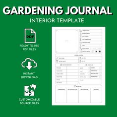 the gardening journal with instructions to make it easier for you to read and do something else