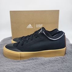 Adidas Karlie Kloss Trainer Xx92 Black Gum Women's Shoes Brand New With Box Platform Sneakers In Collaboration With Karlie Kloss. Every Day Brings Something New. Embrace It All In These Adidas X Karlie Kloss Shoes. The Versatile Silhouette Takes You From The Gym To Hangouts With Friends Without Missing A Beat. The Breathable Upper Has A Comfortable Knit Collar And Rides On A Platform Outsole For Added Stability And Style. Karlie Kloss Adidas Shoes, Black Canvas Sneakers With Contrast Sole, Sporty Black Canvas Shoes With Contrast Sole, Black Slip-on Sneakers With Gum Sole, Casual Black Skate Shoes With Textured Sole, Black Canvas Skate Shoes With Contrast Sole, Black Canvas Sneakers With Boost Midsole, Black Leather Canvas Shoes With Textured Sole, Sporty Black Canvas Shoes With Boost Midsole