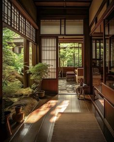 Japan Style House, Japanese Style Homes, Traditional Japanese Mansion, Asian Style House, Japanese House Interior, Mt Komorebi, Japanese Mansion, House Fever, Traditional Korean House