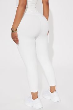 Available In Navy, White, Taupe, And Sage. Super Soft Active Legging Capri Length High Waisted Stretch Medium Impact Pair with "Flexibility Super Soft Active Top" and/or Flexion Super Soft Active Top" Body: 77% Polyester 23% Spandex Imported | Flexibility Super Soft Capri Active Legging in White size 3X by Fashion Nova Active Top, Active Leggings, White Fashion, Navy White, Fashion Nova, Capri, High Waisted, Size Medium, Spandex