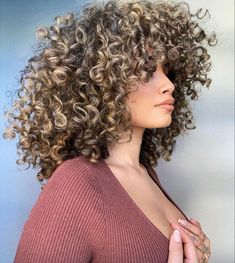 3b Curly Haircuts Shoulder Length, Make Someone Smile Everyday, Bang Cut, Curly Highlights, Bang Hairstyles, Hair Movement, Curly Cut, Permed Hair