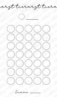 a printable pattern with circles and the words art library hero on it's side