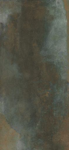 an abstract painting with brown and green colors on the bottom half of the image, it looks like there is something in the background