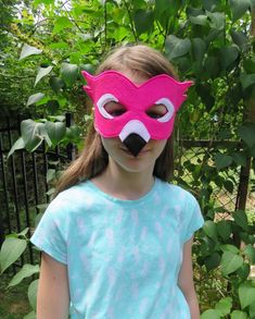 Felt Flamingo Mask Bird Mask Masquerade Carnival Mardi | Etsy Flamingo Mask, Felt Flamingo, Masquerade Carnival, Bird Mask, Dress Up Boxes, Bird Masks, Mardi Gras Costumes, Mask Masquerade, Kids Dress Up