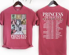 Princess Eras Tour Comfort colors Shirt, Disney Princess Tour Tee, Disney Princess Characters Shirt, Disney Girl Trip Shirt, disney hoodies. A fashionable but cozy shirt that blends style and utility. This shirt, which is made of premium fabrics, provides just the right amount of comfort and elegance in every setting. For those who value classic elegance, it is a wardrobe must due to its superb craftsmanship and adaptable design. This timeless shirt pairs nicely with jeans, trousers, and skirts. Disney Princess Shirt, Disney Attire, Disney Princess Characters, Girl Trip, Princess Shirt, Girls Trip Shirts, Disney Hoodies, Comfort Colors Shirt, Mens Long Sleeve Tee