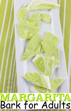 margarita bark for adults on a white plate