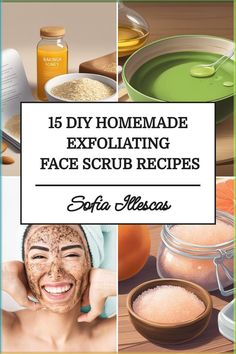 Discover 15 incredible recipes for DIY exfoliating face scrubs that you can easily make at home. Treat yourself to a delightful and budget-friendly skincare routine that will leave your skin feeling refreshed and rejuvenated. Embrace the joy of crafting your own natural beauty products while effectively caring for your skin. Exfoliating Mask For Face, Natural Face Exfoliant Diy, Exfoliate Face Diy, Diy Face Exfoliating Scrub, Exfoliating Face Scrub Diy, Exfoliate Face Products, Diy Exfoliating Face Scrub, Fragrance Combos, Homemade Face Scrub