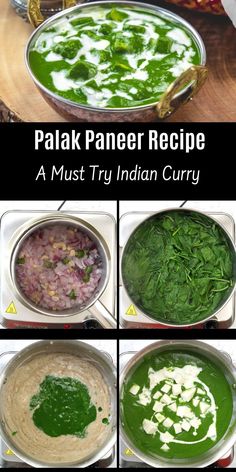 the steps to make palak paneer recipe