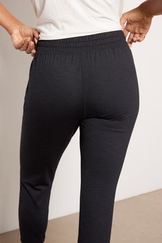 Perfect for laidback or on-the-go days, these Beyond Yoga joggers feature a slim-fit leg, drawstring elastic waistband, and zipper side pockets. The soft, four-way stretch heather fabric will keep you comfy-chic all day long. | BEYOND YOGA Women's Heather Rib Street Jogger Pants, Size Large, Black Athleisure Yoga Bottoms With Functional Drawstring, Athleisure Yoga Bottoms With Drawstring, Black Yoga Pants With Comfort Waistband, Black Athleisure Yoga Pants With Comfort Waistband, Athleisure Joggers With Ribbed Waistband For Yoga, Yoga Sportswear Joggers With Comfort Waistband, Yoga Joggers With Comfort Waistband, Sportswear Joggers With Comfort Waistband For Yoga, Tapered Leg Yoga Pants With Elastic Waistband