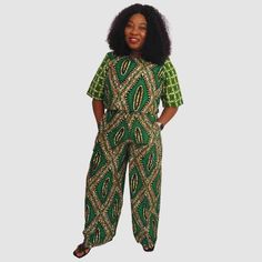 Heritage crop top with straight pants-palazzo (with zipper in front, waist band and pockets) 100% cotton ankara The pant can be paired with different top styles for different occasion, and so can the top. Green Cotton Bottoms Matching Set, Green Cotton Matching Set Bottoms, Green Cotton Bottoms With Matching Set, Cropped Cotton Matching Set, Green Wide Leg Matching Set, Green Wide-leg Sets, Cotton Wide Leg Pants Matching Set, Ankara Palazzo Pants, Tops For Palazzo Pants